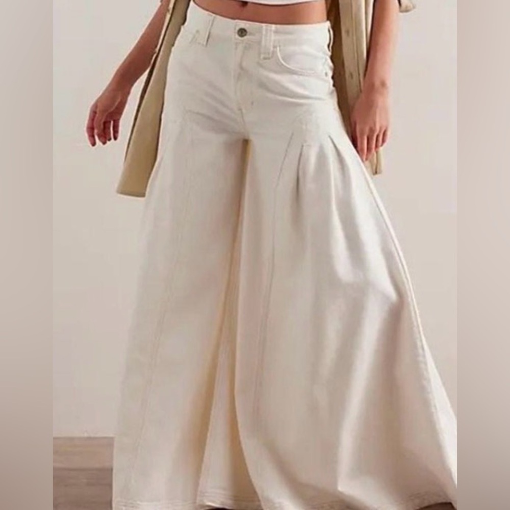 Free People Pandora wide flare White Women's Jeans